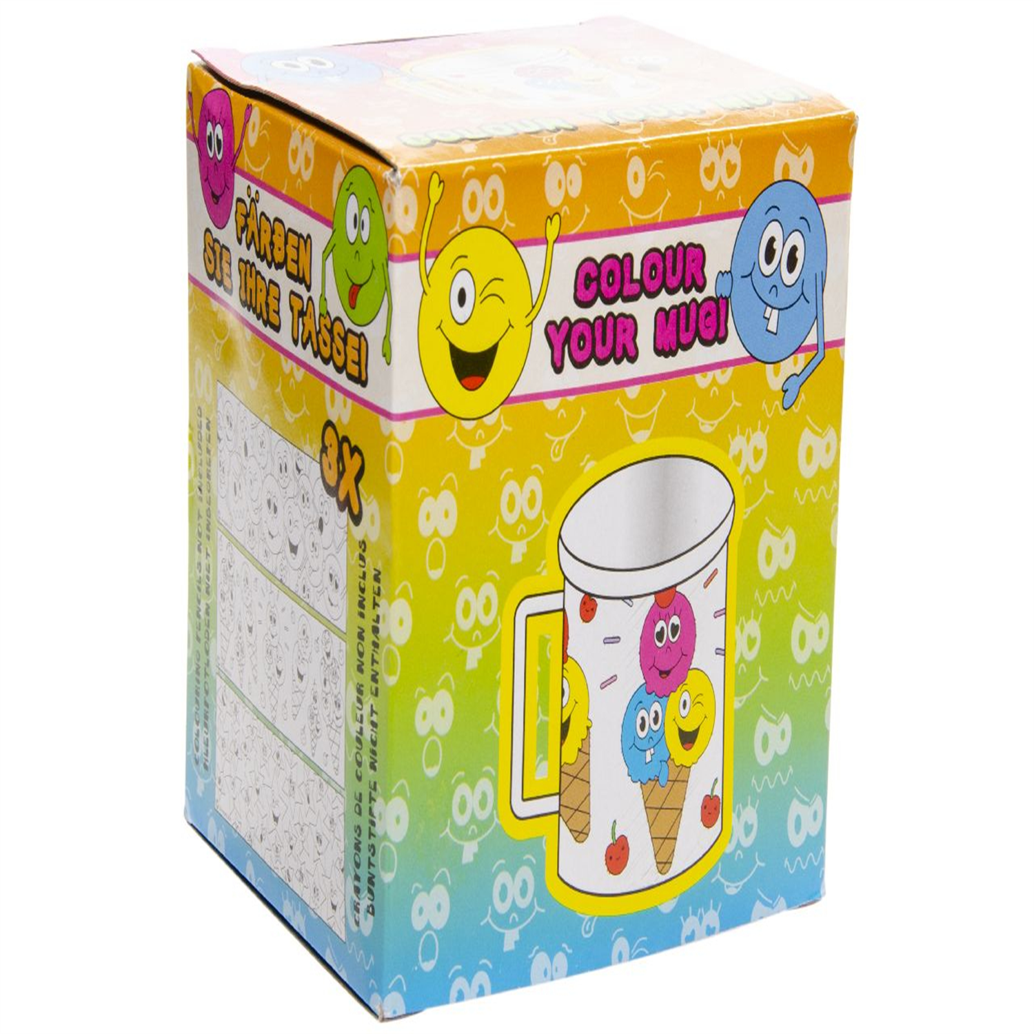 - Emotion Faces Theme Color Your Own Mug- Theme Party Bag Filller Gifts - Image 2