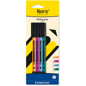 Pack of 4 Staedtler 307 Noris Writing Fineliner Pens