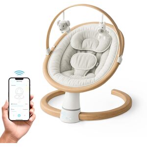 BooBoo Baby Baby Swing and Bouncer Seat with Bluetooth Audio, Baby Bouncer Swinging Chair and Rocker