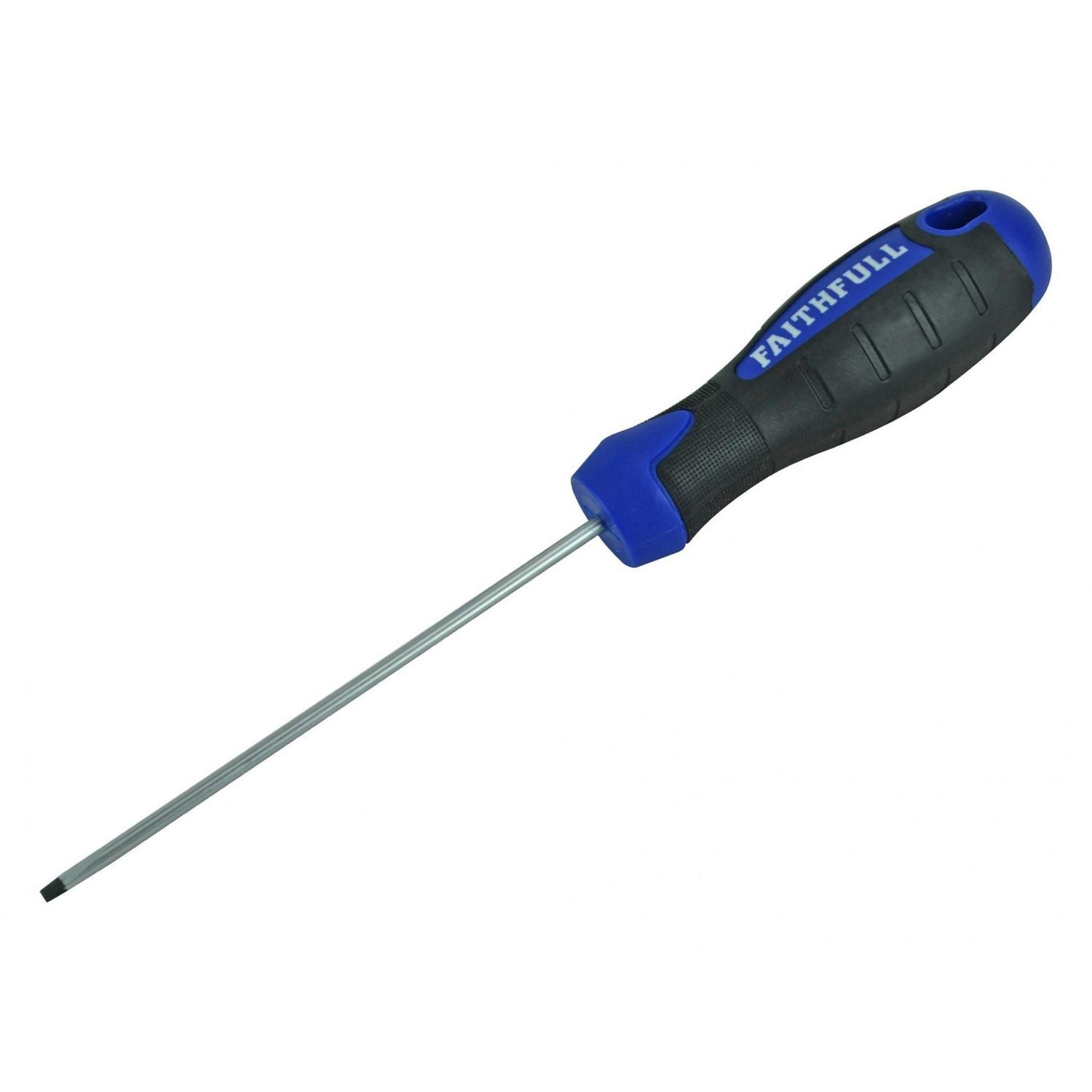 Faithfull Soft Grip Screwdriver, Flared Slotted C - Multi Colour
