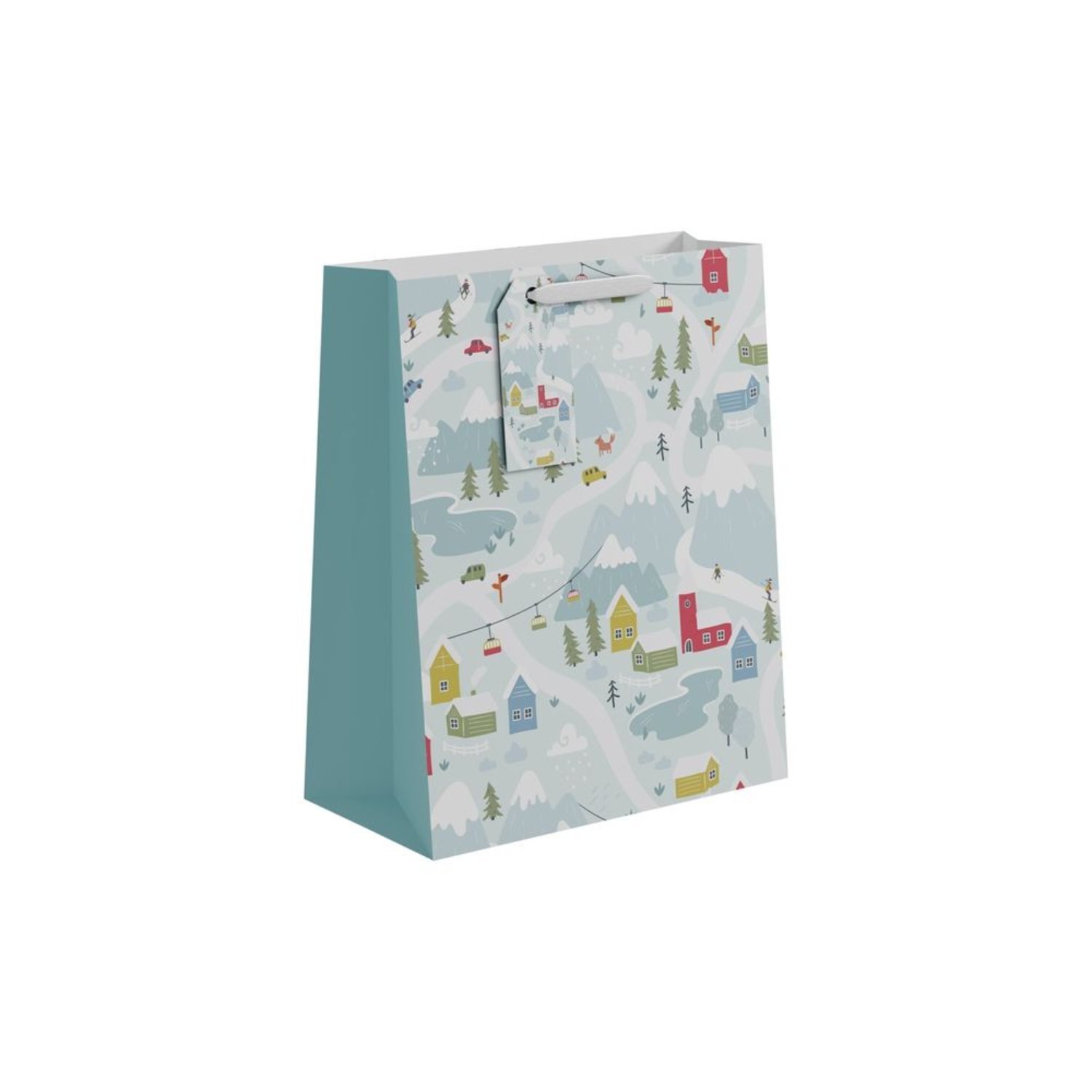  - Mountain With Cable Car Gift Bag Large 6 PackMulticolour Assorted Designs - Image 3