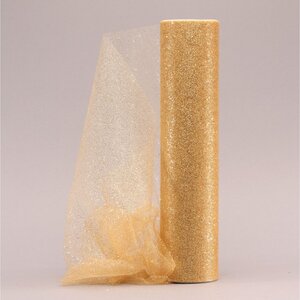 Gold Glitter Tulle Wrapping Paper
