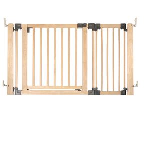 Safetots Wooden Multi Panel Room Divider, up to 136cm, Natural Wood, 76cm Tall