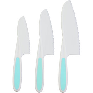 Zing Set of 3 Dessert or Salad Blades in Pastel Green