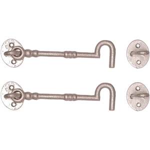 Betley Butterfly Cast Cabin Hook Eye Latch, 6 Inch, Pack of 2