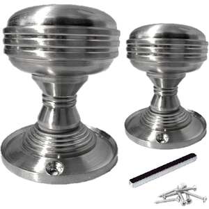 Betley Butterfly Reeded Heavy Duty Mortice Door Knob, Satin