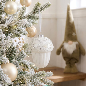 Glitter Acorn Bauble