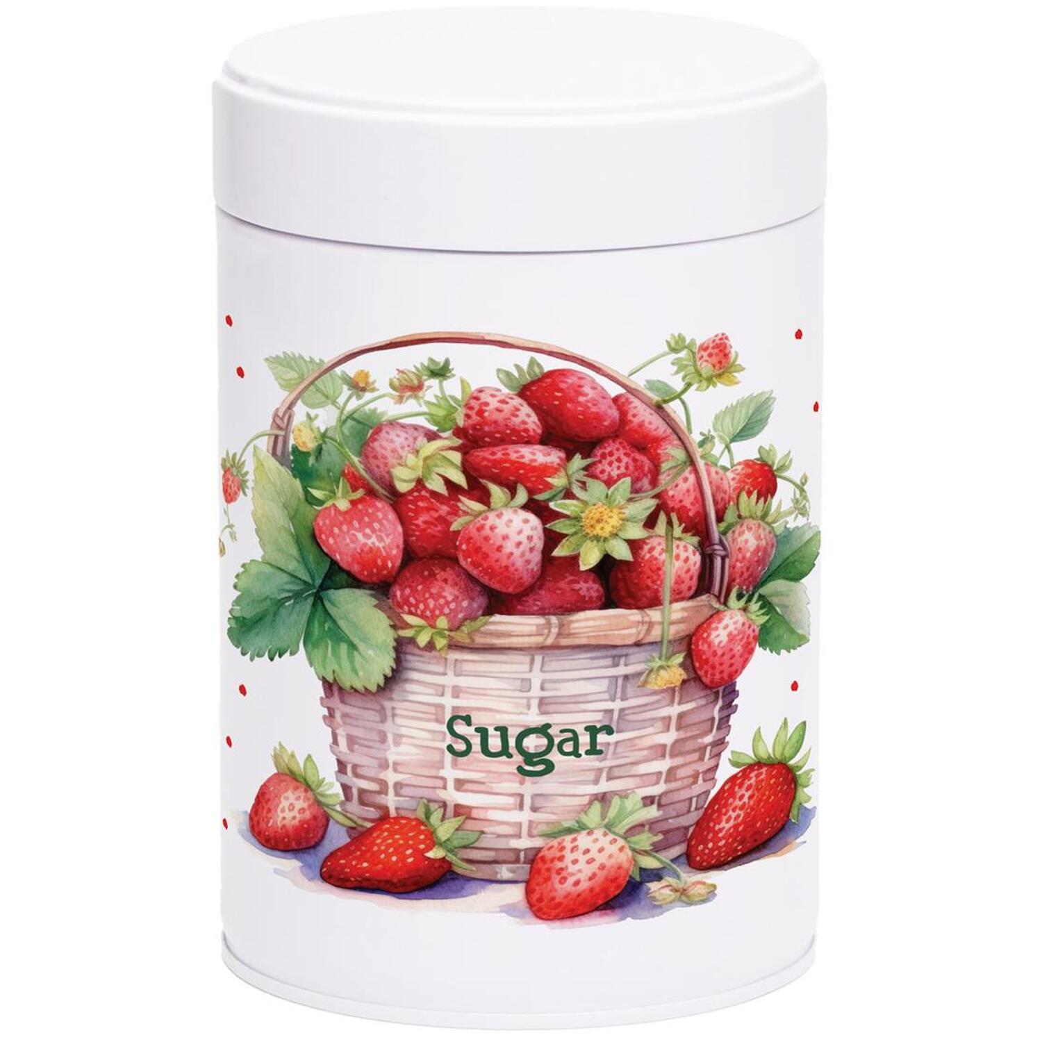 Purely Home Strawberry Basket Twist-Lid Kitchen Canister - Sugar