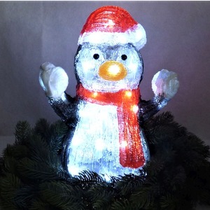 Red Scarf Acrylic Penguin