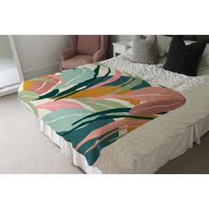 Artistic Abstract Leaves Blanket