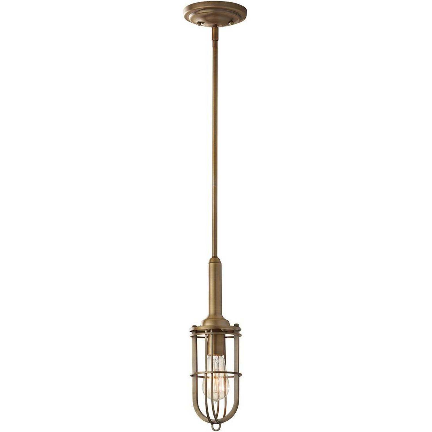 Urban Renewal 1 Light Ceiling Pendant Dark Antique Brass, E27 - Dark Antique Brass
