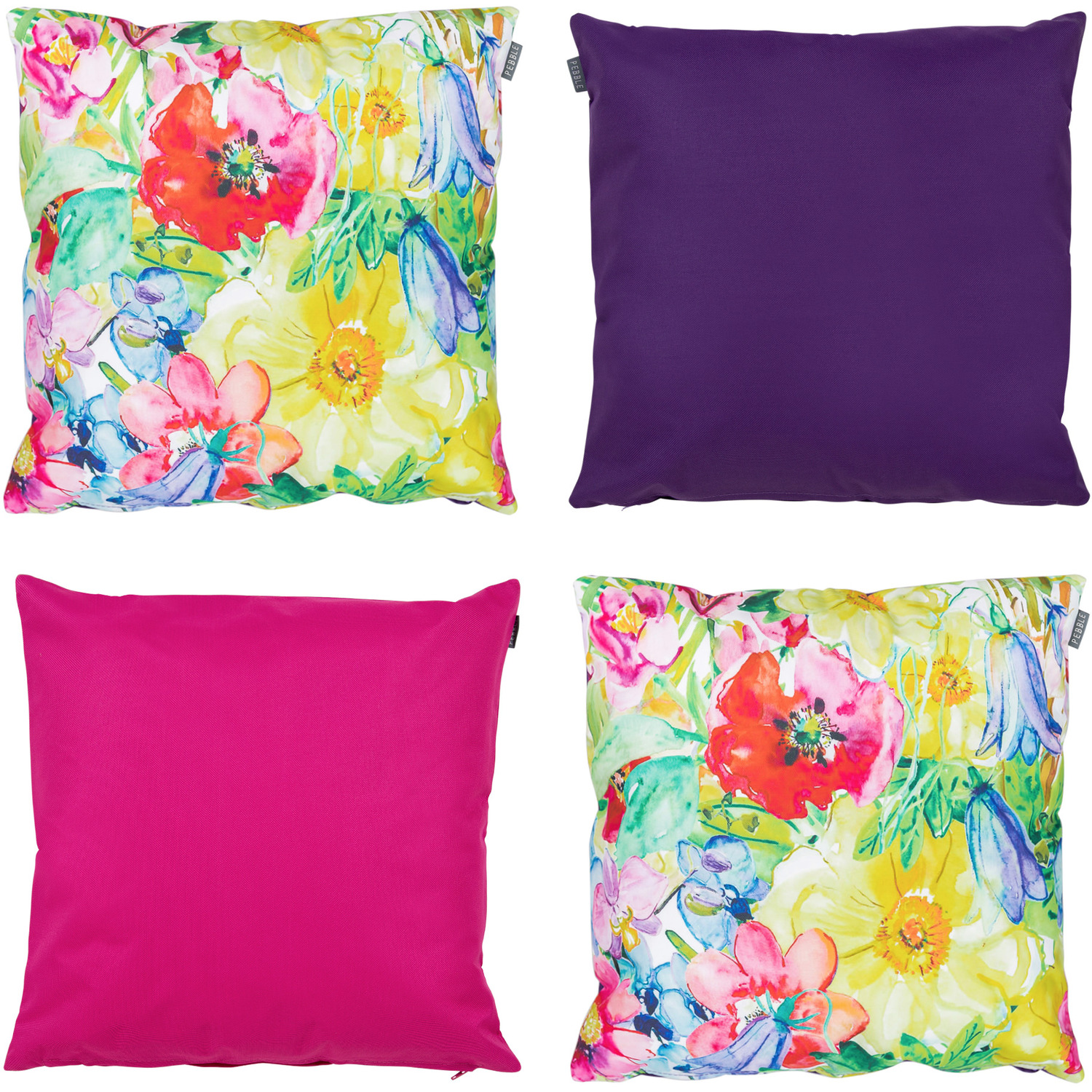 Floral Print Outdoor Cushion- First Collection (Set of 4) - Pink