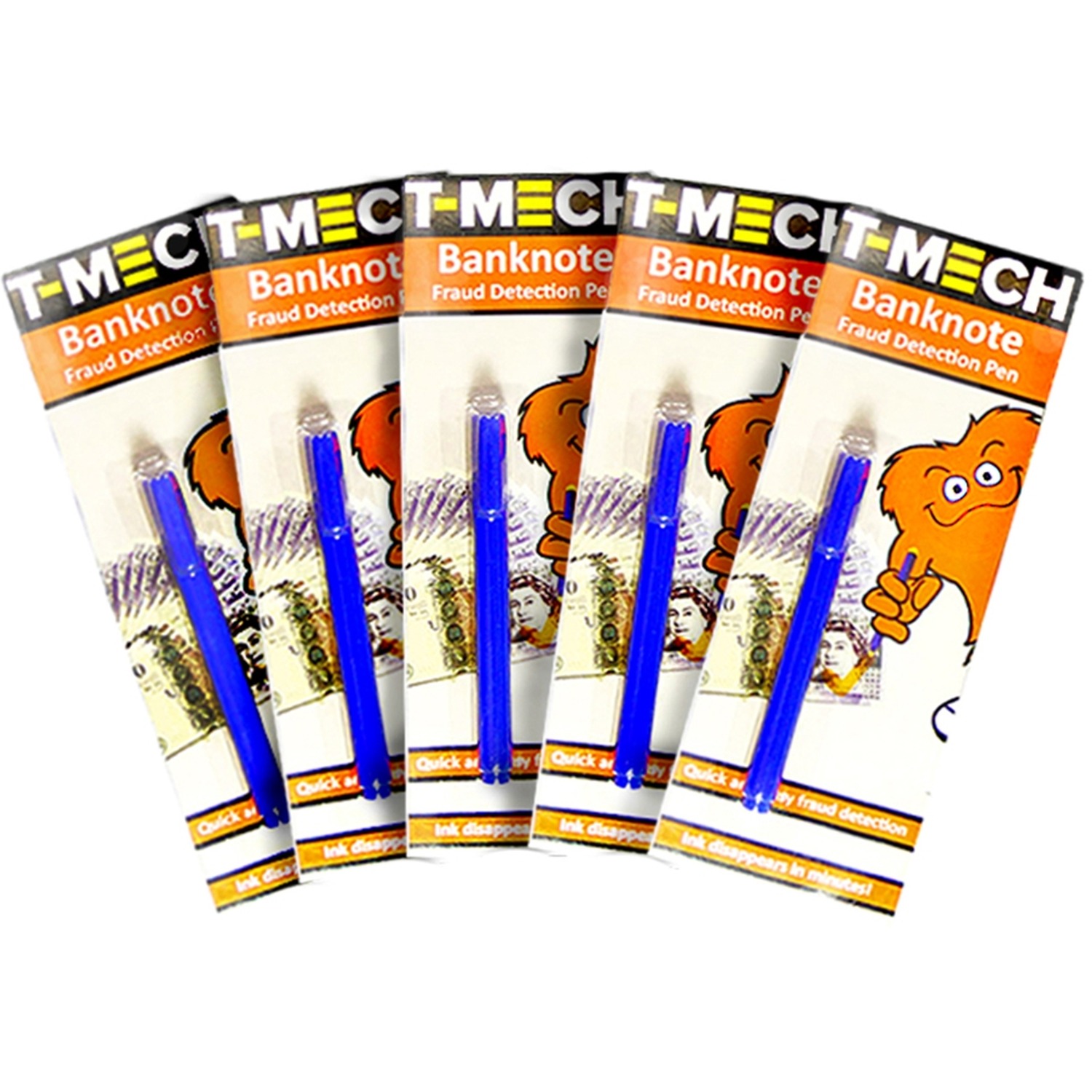T-Mech Money Checker Pens 5 Pack F3 - Blue