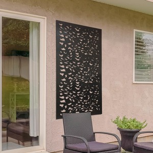 MirrorOutlet Amarell Metal Leaf design Garden screen 120 X 60cm