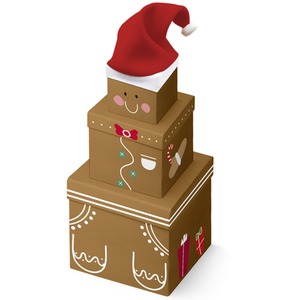 Plush Gingerbread Christmas Gift Boxes
