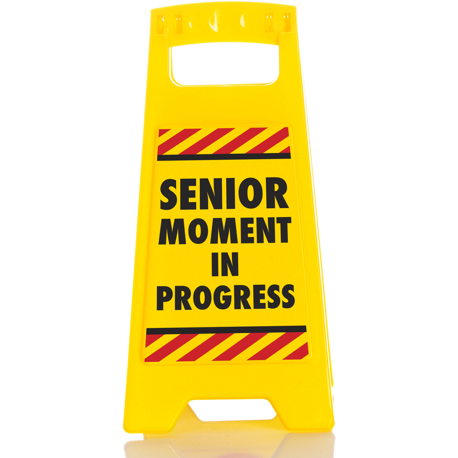 Desk Warning Sign - Senior Moment - Yellow