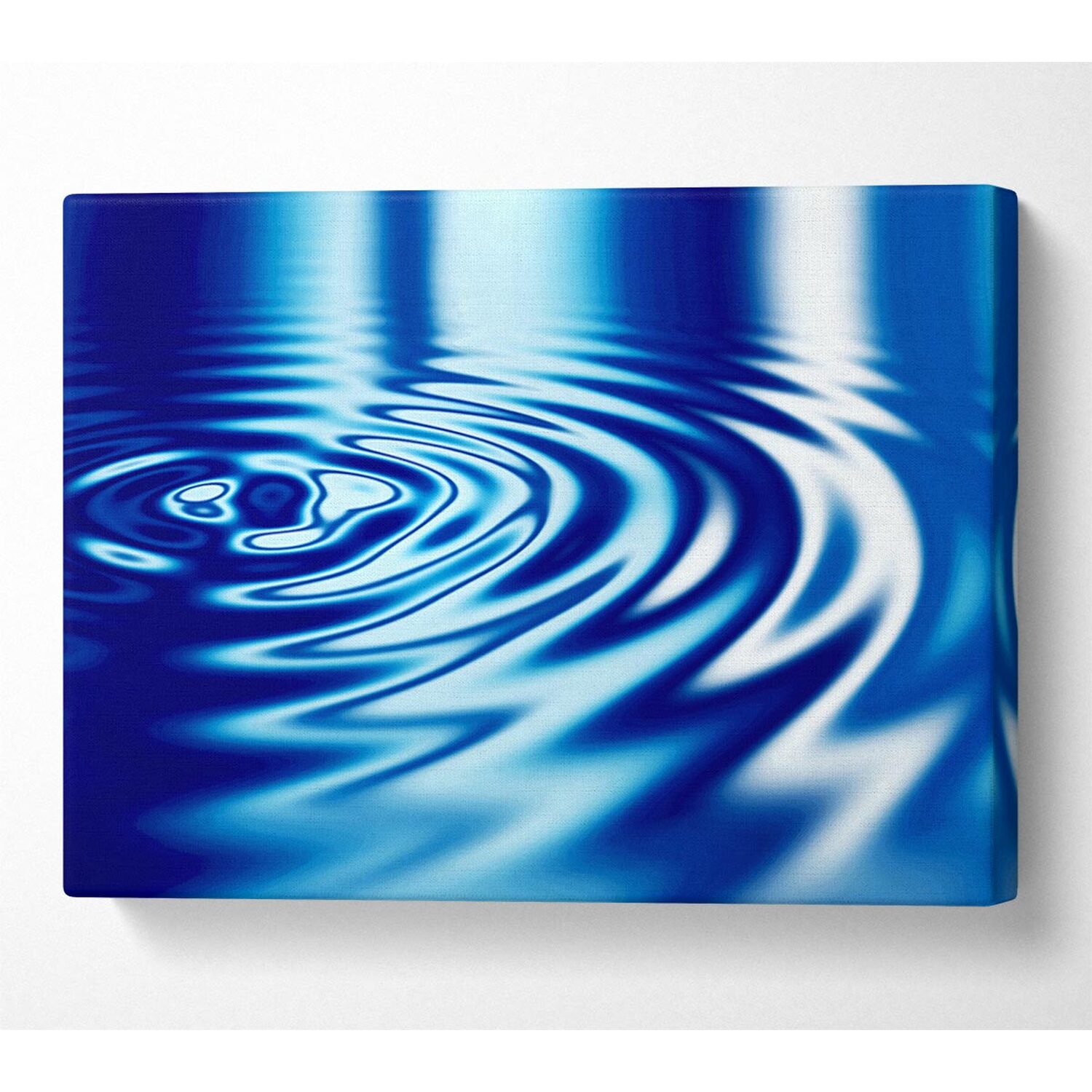 Wallart-Direct - Liquid Blue Ripples Canvas Print Wall Art - Yellow / 101.6cm thumbnail