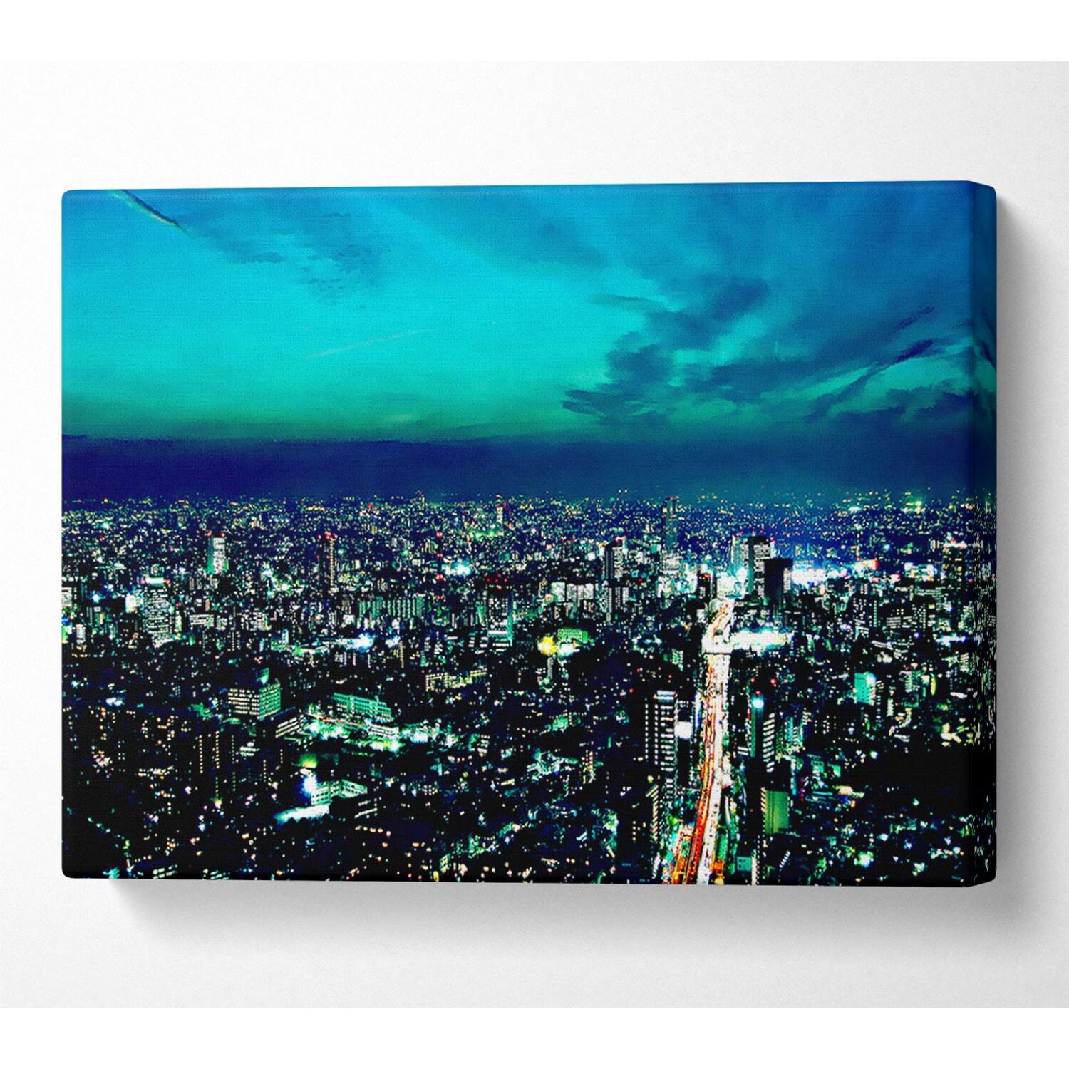 Wallart-Direct - As Far As The Eye Can See Canvas Print Wall Art - Yellow / 101.6cm thumbnail