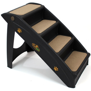 Pet Stairs in Black Pawprint