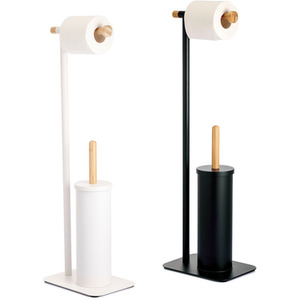 Sonata White Toilet Roll and Toilet Brush Holder