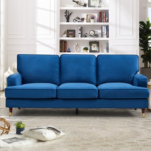 Woodbury 218cm Wide 3 Seat Velvet Fabric Sofa