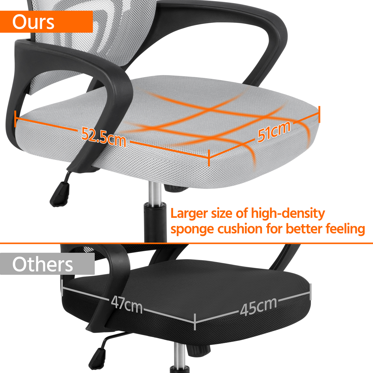 Yaheetech Ergonomic Mesh Office Chair - Grey