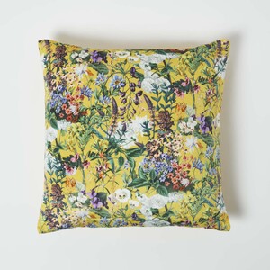 Floral Botanical Garden Yellow Cushion 46 x 46 cm