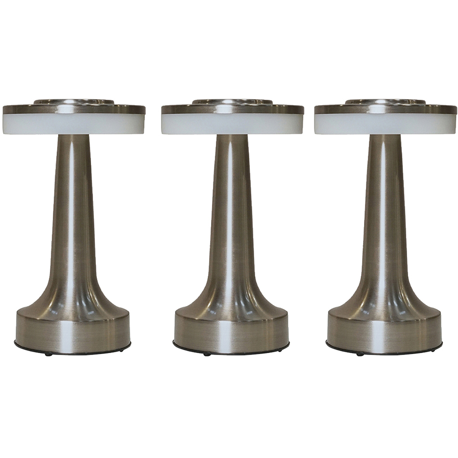 Talence LED Touch Table Lamps - Set of 3 - Silver