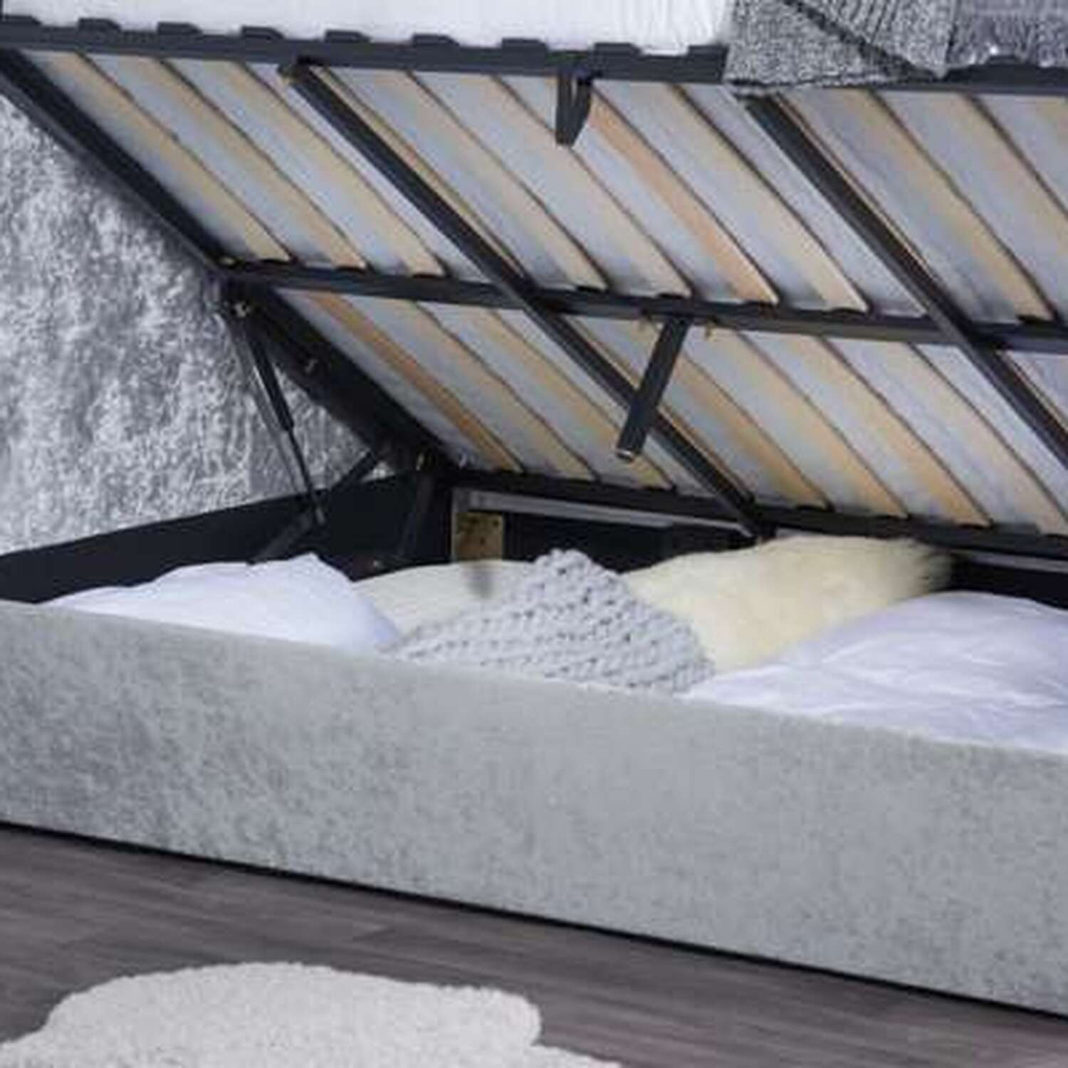 Birlea Sienna Ottoman Bed - Grey King
