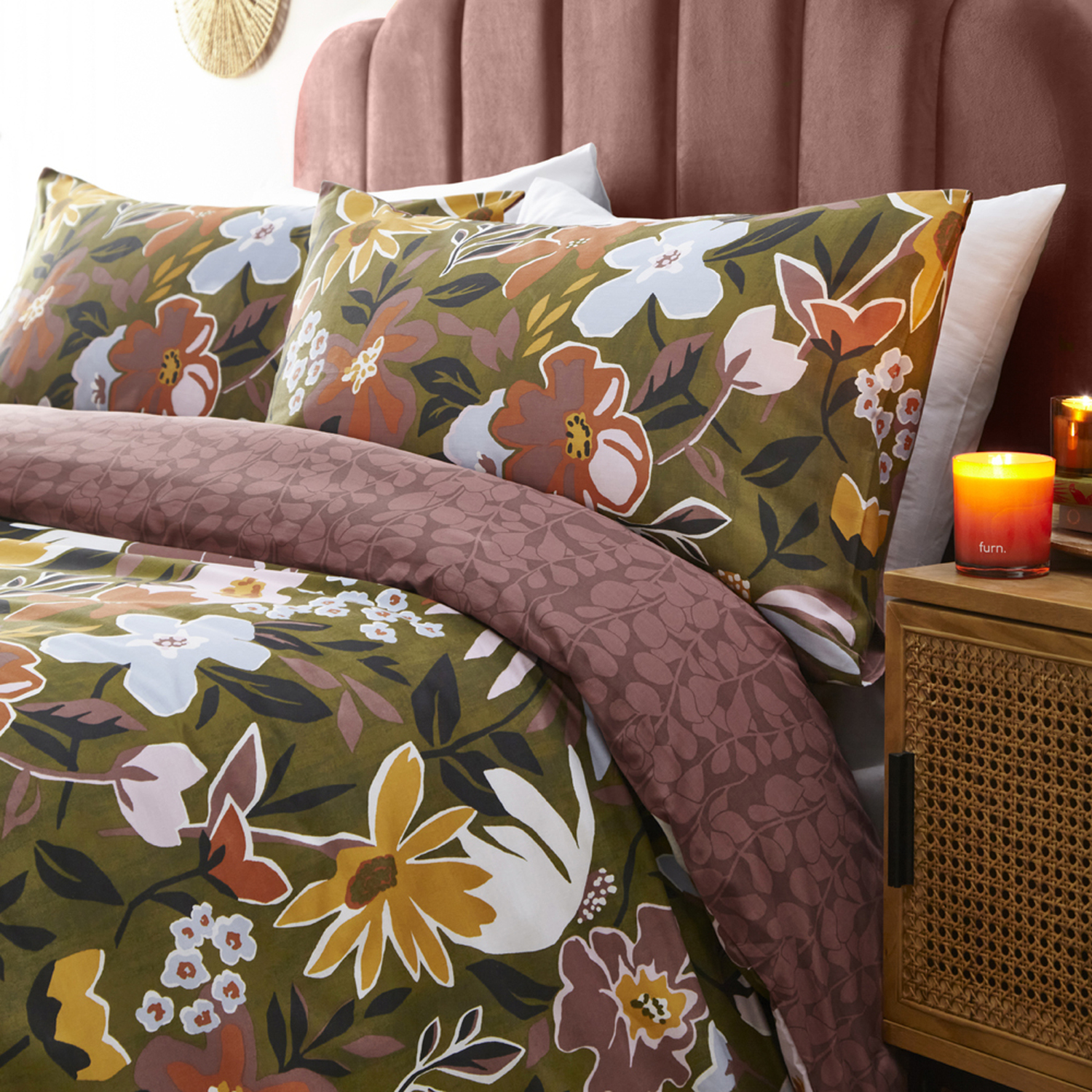 Asterea Floral Duvet Cover Set - Multicolour Double