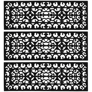 JVL Lexi Rubber Step Mats - Pack of 3