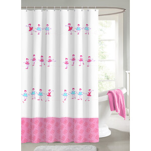 Cute Fun Ballerina Waterproof Shower Curtain