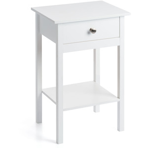 Bedside Table with Shelf and Drawer