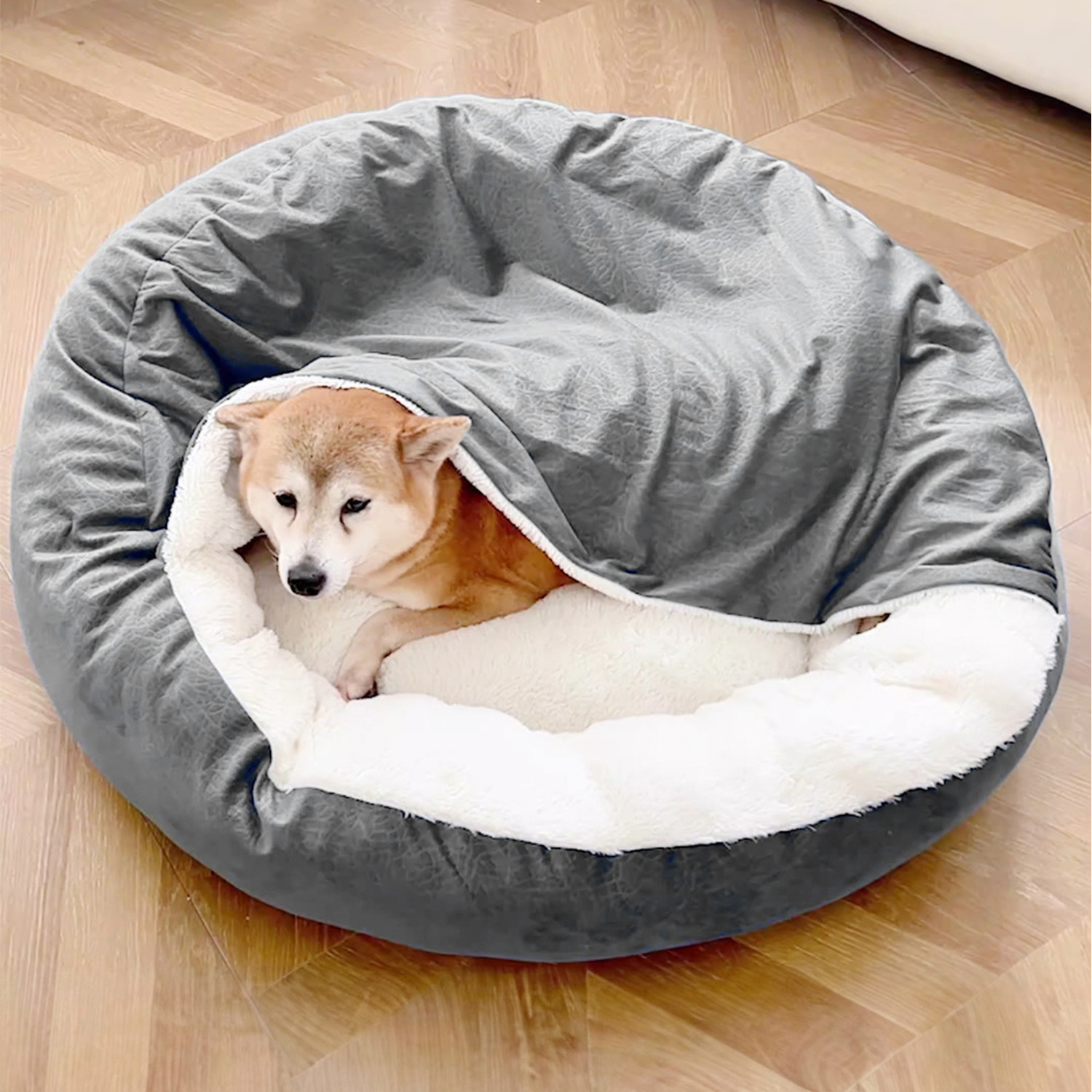 Shell Design Pet Bed Semi-closed Dog Pad