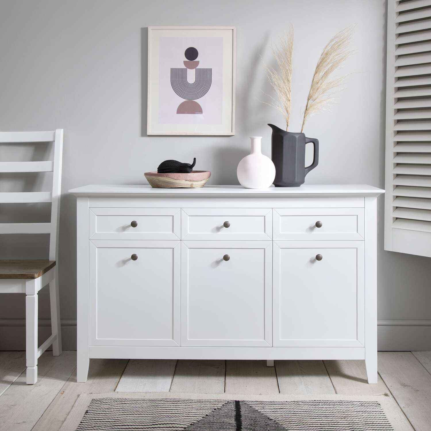 Karlstad Sideboard In Classic White - White