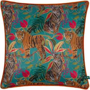 Kali Jungle Tigers Piped Cushion
