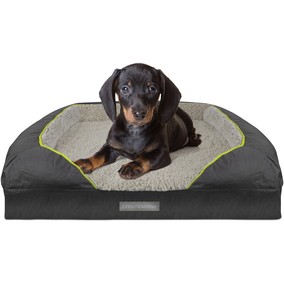 Dog Bed Orthopaedic Memory Foam Grey