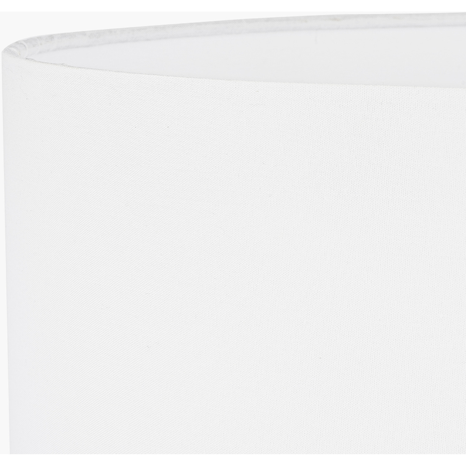 40cm Drum Poly Cotton Table Lamp Shade Cylinder - White