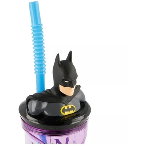 Batman 3D Figurine Glass Tumbler With Straw 360ML