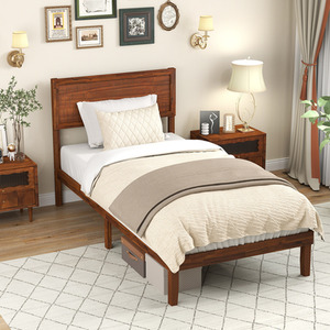Mid-Century Platform Bed Frame