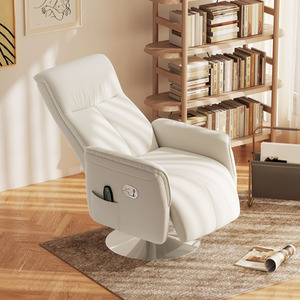 HOMCOM Massage Recliner Chair with Footstool Adjustable Backrest