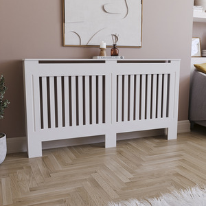 White / 152cm Chelsea Radiator Cover shot 8337171
