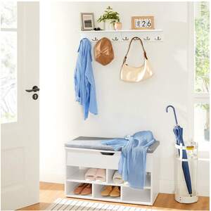 SONGMICS Wall-Mounted Coat Rack with Hooks