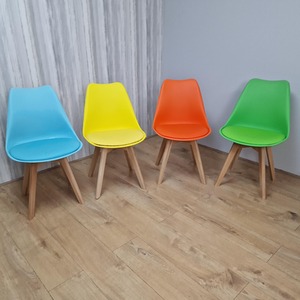 Kosy Koala Grey Round Table with Mixed Colour Chairs