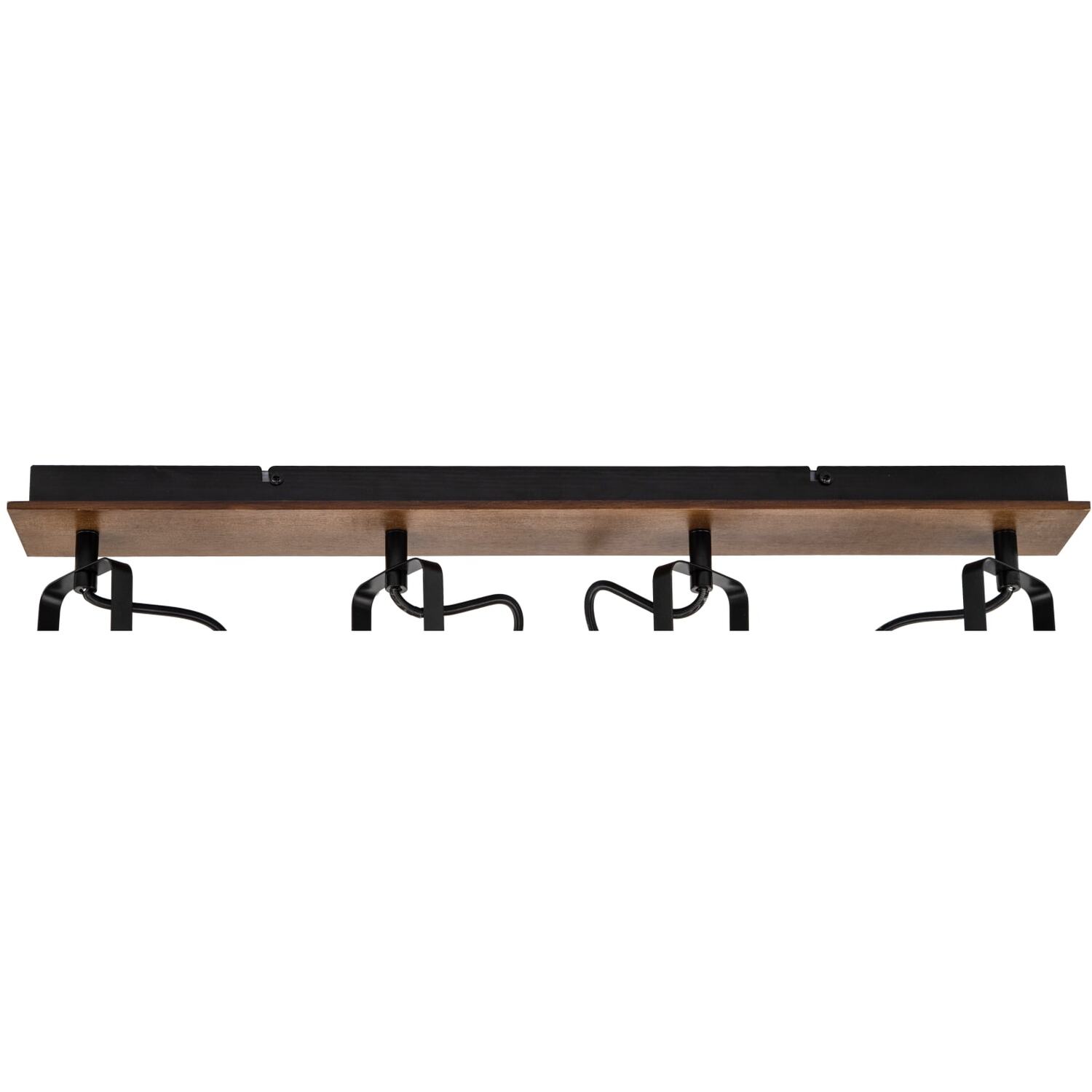 Cosylyte Riverton 4 Light Spotlight With Walnut Wooden Backplate - Wooden