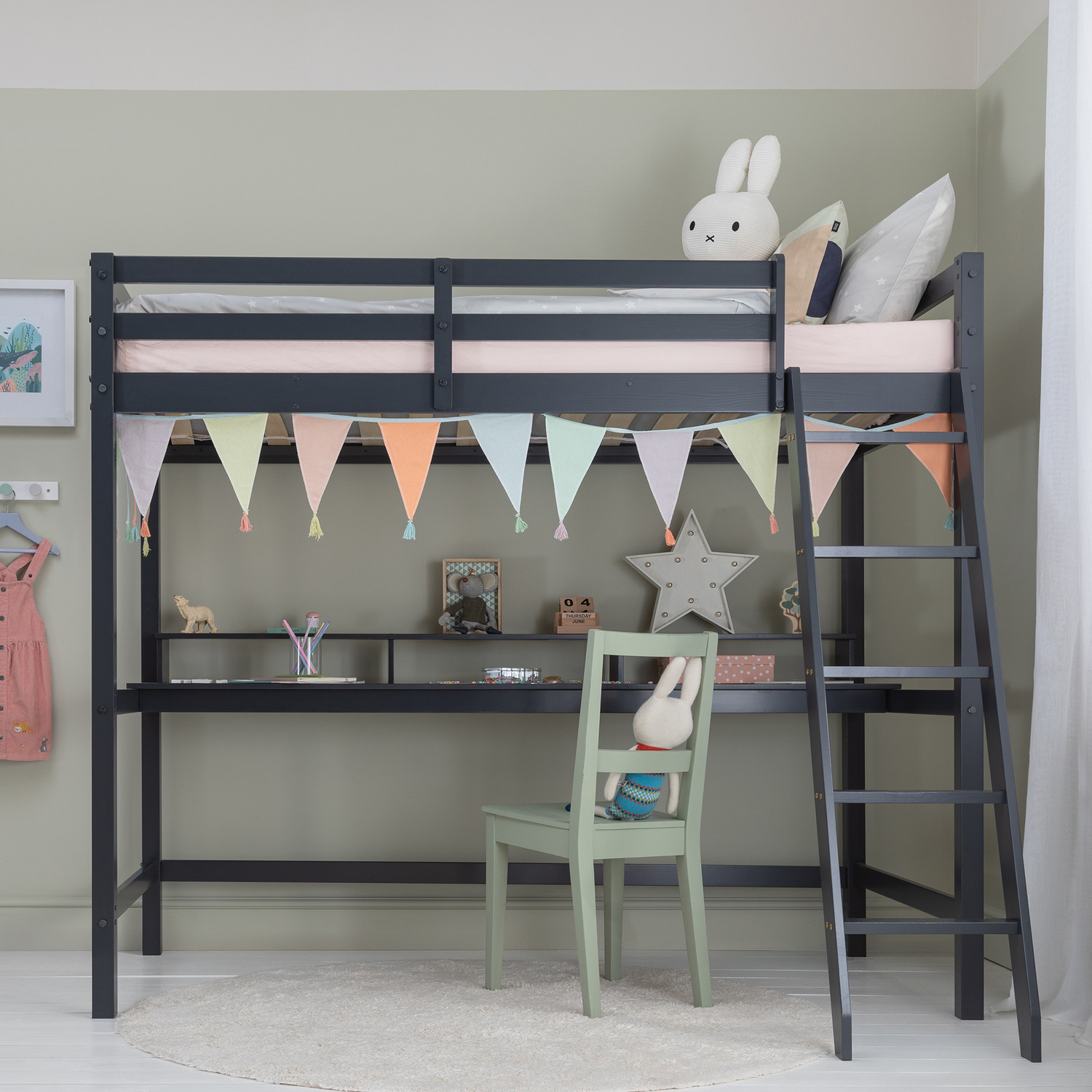 Thea Desk For High Sleeper Cabin Bed - Anthracite