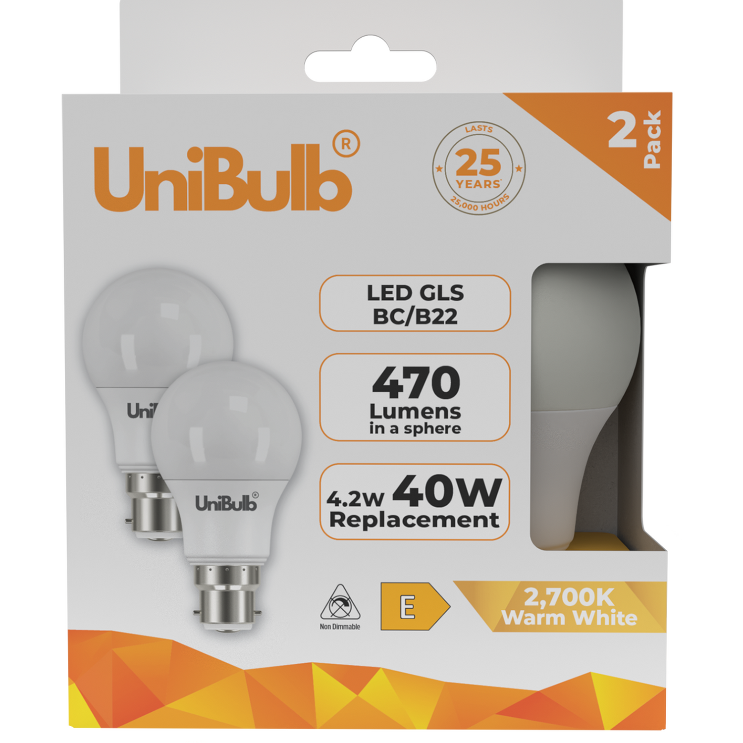 Image of UniBulb LED GLS B22 BC 470lm&hellip;