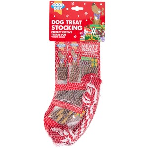 Good Boy Festive Dog Treat Stocking