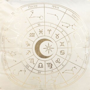 Celestial Elegance Astrology Wheel Cushion 35Cm