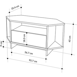 Sandstone Viva Modern Corner TV Unit with Storage Cabinet shot 10617496
